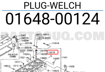 Nissan 0164800124 PLUG-WELCH