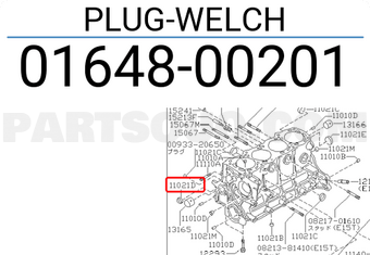 Nissan 0164800201 PLUG-WELCH