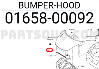 Nissan 0165800092 BUMPER-HOOD
