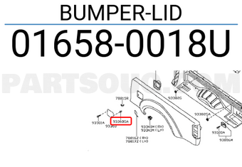 Nissan 016580018U BUMPER-LID