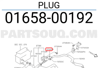 Nissan 0165800192 PLUG