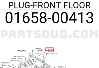 Nissan 0165800413 PLUG-FRONT FLOOR
