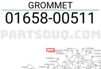 Nissan 0165800511 GROMMET