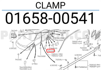 Nissan 0165800541 CLAMP