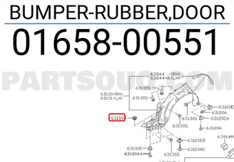 Nissan 0165800551 BUMPER-RUBBER,DOOR