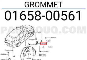 Nissan 0165800561 GROMMET