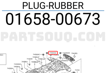 Nissan 0165800673 PLUG-RUBBER