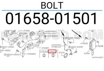 Nissan 0165801501 BOLT