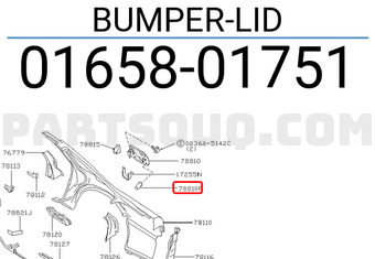 Nissan 0165801751 BUMPER-LID