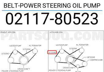 Nissan 0211780523 BELT-POWER STEERING OIL PUMP