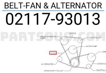 Nissan 0211793013 BELT-FAN & ALTERNATOR