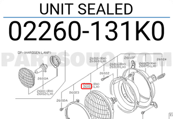 Nissan 02260131K0 UNIT SEALED