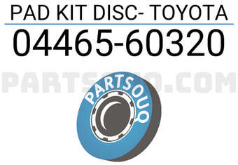 Nissan 0446560320 PAD KIT DISC- TOYOTA