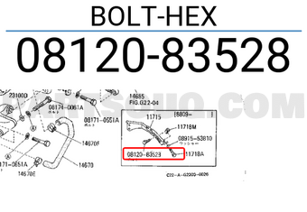 Nissan 0812083528 BOLT-HEX