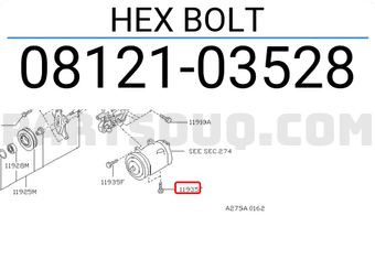 Nissan 0812103528 HEX BOLT