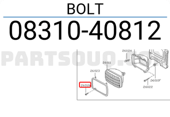 Nissan 0831040812 BOLT