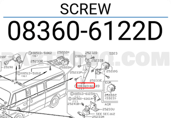 Nissan 083606122D SCREW