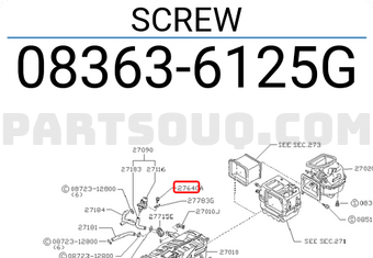 Nissan 083636125G SCREW