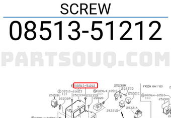 Nissan 0851351212 SCREW