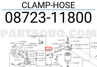 Nissan 0872311800 CLAMP-HOSE