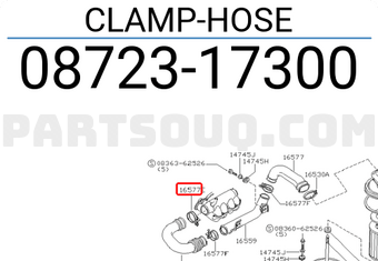 Nissan 0872317300 CLAMP-HOSE