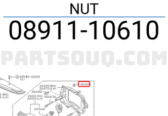 Nissan 0891110610 NUT