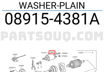 Nissan 089154381A WASHER-PLAIN