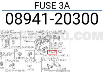 Nissan 0894120300 FUSE 3A