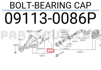 Nissan 091130086P BOLT-BEARING CAP