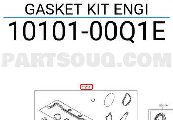 Nissan 1010100Q1E GASKET KIT ENGI