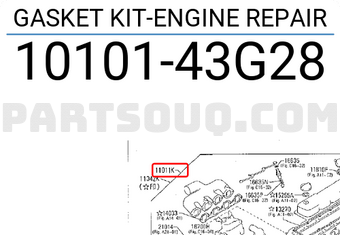 Nissan 1010143G28 GASKET KIT-ENGINE REPAIR