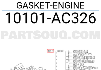 Nissan 10101AC326 GASKET-ENGINE