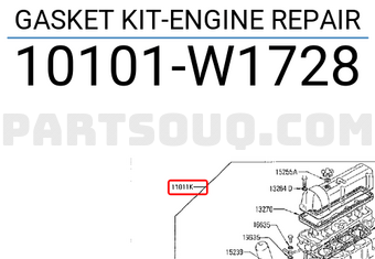 Nissan 10101W1728 GASKET KIT-ENGINE REPAIR