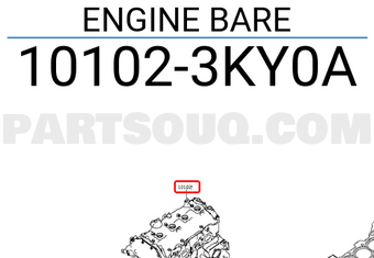 Nissan 101023KY0A ENGINE BARE