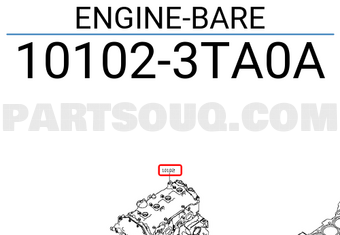 Nissan 101023TA0A ENGINE-BARE