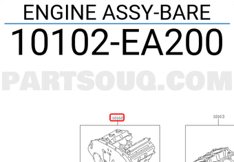 Nissan 10102EA200 ENGINE ASSY-BARE