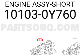 Nissan 101030Y760 ENGINE ASSY-SHORT