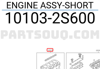 Nissan 101032S600 ENGINE ASSY-SHORT