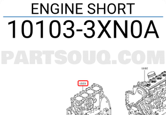 Nissan 101033XN0A ENGINE SHORT