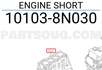 Nissan 101038N030 ENGINE SHORT