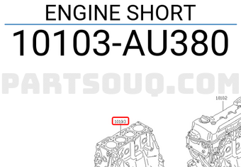 Nissan 10103AU380 ENGINE SHORT