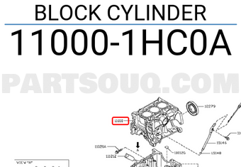Nissan 110001HC0A BLOCK CYLINDER