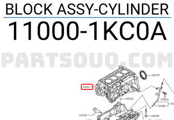 Nissan 110001KC0A BLOCK ASSY-CYLINDER