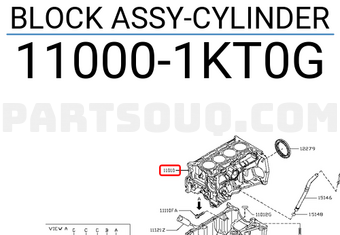 Nissan 110001KT0G BLOCK ASSY-CYLINDER