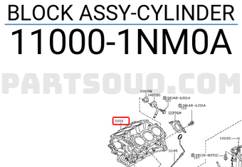 Nissan 110001NM0A BLOCK ASSY-CYLINDER