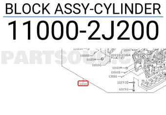 Nissan 110002J200 BLOCK ASSY-CYLINDER