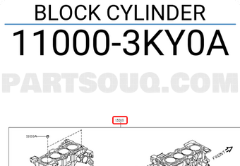 Nissan 110003KY0A BLOCK CYLINDER