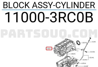 Nissan 110003RC0B BLOCK ASSY-CYLINDER
