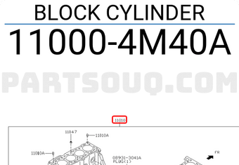 Nissan 110004M40A BLOCK CYLINDER