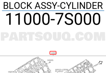 Nissan 110007S000 BLOCK ASSY-CYLINDER